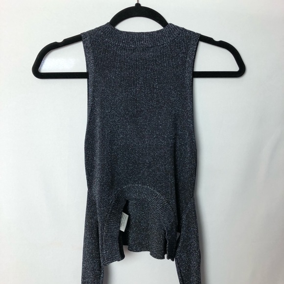 NWT tie waist lurex sweater tank